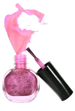 Pink nail polish